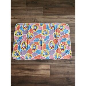 Vintage 70s Raggedy Ann and Andy Baby‎ Blanket Swaddle Colorful Print Recieving